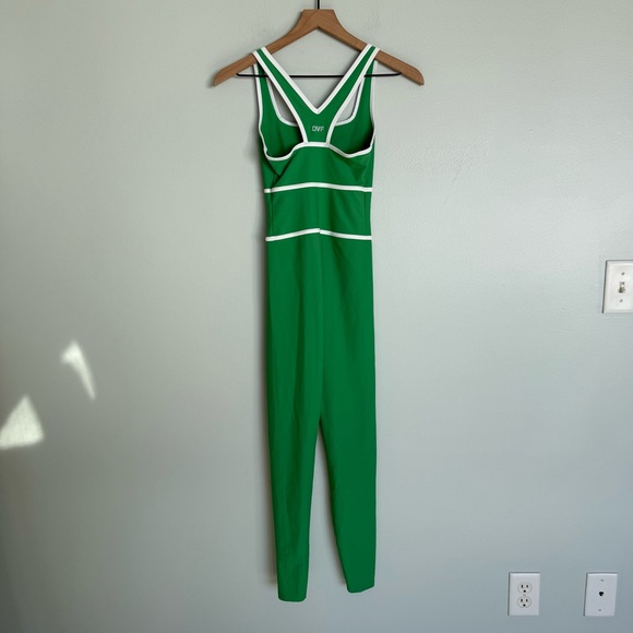 Diane Von Furstenberg For Target Green & White Racerback Full Length Bodysuit - Picture 5 of 5